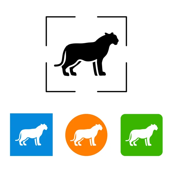 Ícone de gato grande silhueta, ilustração vetorial — Vetor de Stock