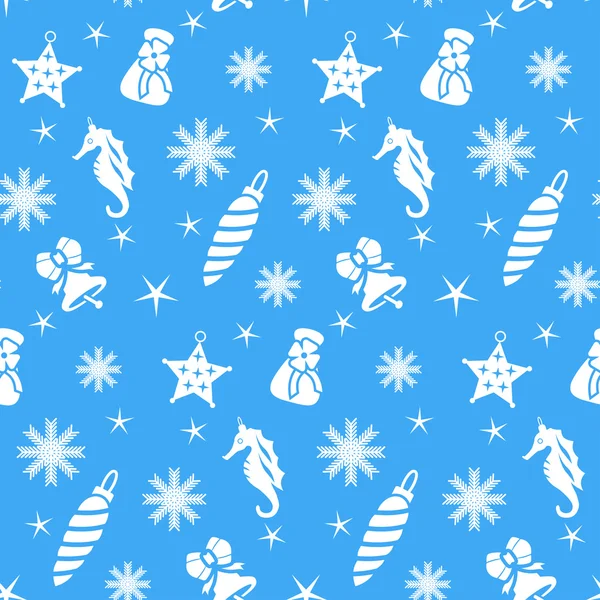 Motif sans couture de Noël, fond vectoriel — Image vectorielle