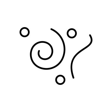 İnce çizgi stili bakteri ve mikropları simgesini