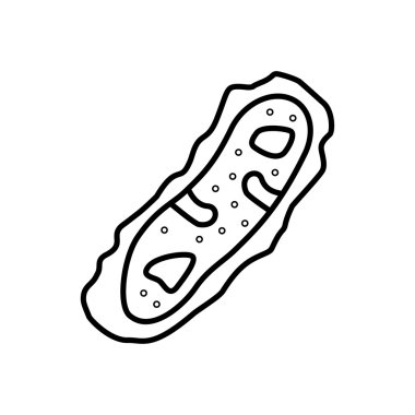 Bacteria and germs  icon in thin line style clipart