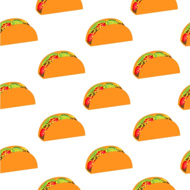 Taco seamless modeli. Meksika gıda.