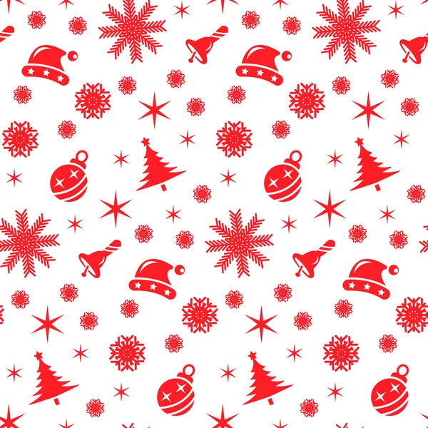 Motif sans couture de Noël, fond vectoriel — Image vectorielle