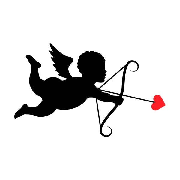 Silhouette de cupid.Illustration vectorielle — Image vectorielle