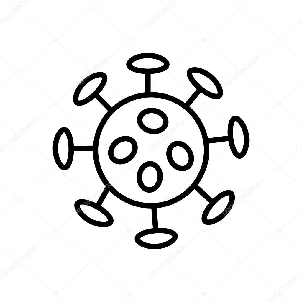 Bacteria and germs  icon in thin line style