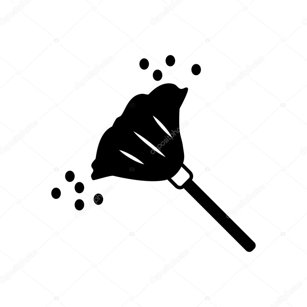 Broom for dust icon