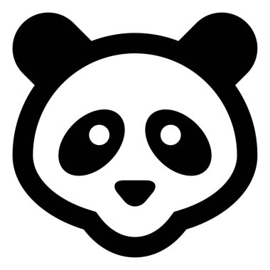 panda simgesi vektör illüstrasyonu