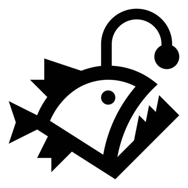 Icono Pescado Vector Ilustración — Vector de stock