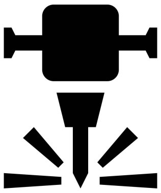 Kaya matkabı simgesi, beyaz arkaplan üzerinde çizgi vektör çizimi  