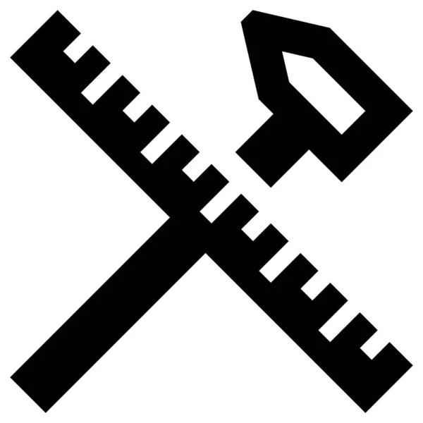Werkzeuge Symbol Linienvektorabbildung Auf Weißem Hintergrund — Stockvektor
