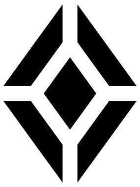 Beyaz arkaplanda mücevher simgesi, çizgi vektör illüstrasyonu  