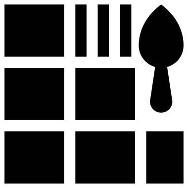 Kiremit simgesi, beyaz arkaplan üzerinde çizgi vektör çizimi 