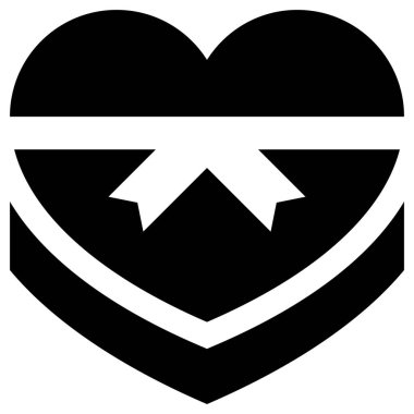 Kalp simgesi şeklinde şekerler, beyaz arkaplanda çizgi vektör çizimi 