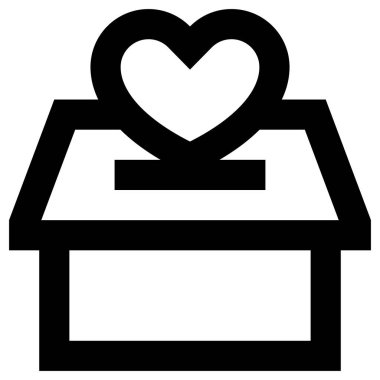 kalp simgesi, beyaz arkaplanda çizgi vektör çizimi 