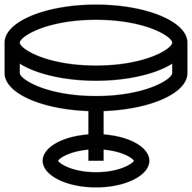 beyaz arkaplanda tablo simgesi, çizgi vektör illüstrasyonu 