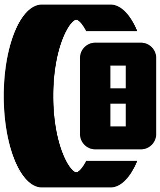 akıllı saat simgesi, beyaz arkaplan üzerinde çizgi vektör çizimi 