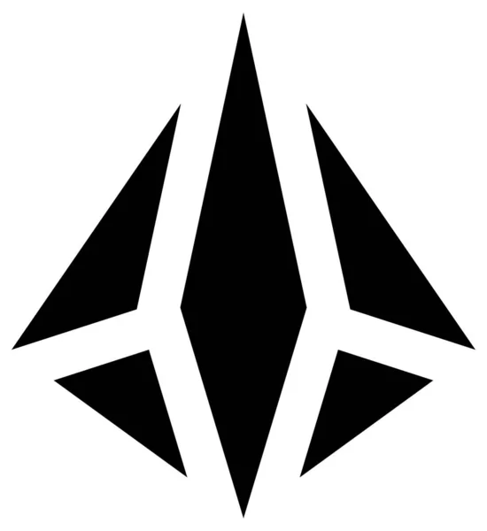 Ikona Diamentu Wektor Linii Ilustracja Białym Tle — Wektor stockowy