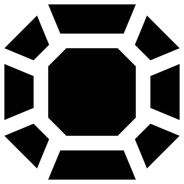 Ikona Diamentu Wektor Linii Ilustracja Białym Tle — Wektor stockowy
