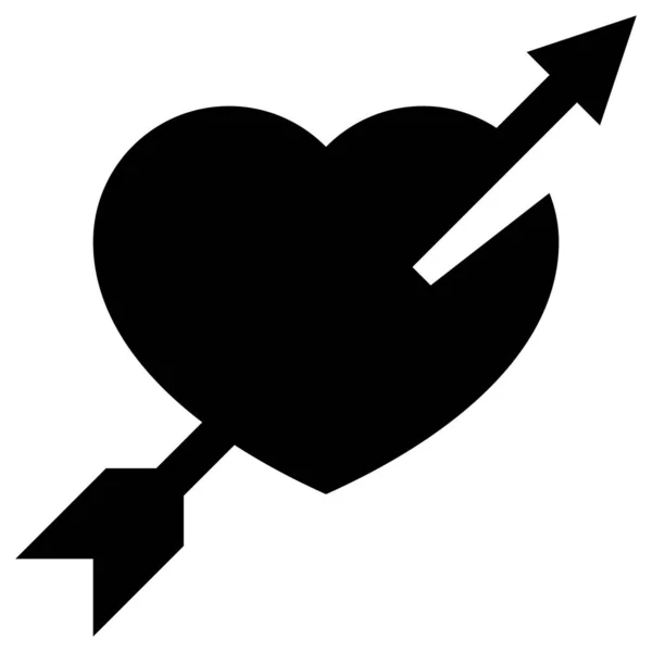 Иконка Сердца Векторная Иллюстрация Линии Белом Фоне — стоковый вектор