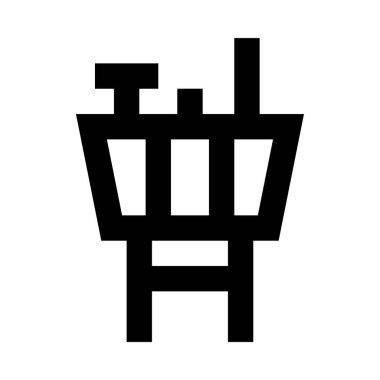 Kontrol kulesi simgesi, beyaz arkaplanda vektör çizimi