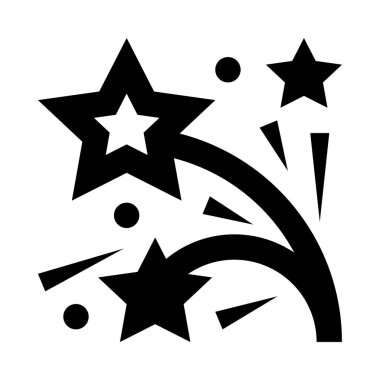 tatil havai fişek simgesi, beyaz arkaplanda vektör illüstrasyonu