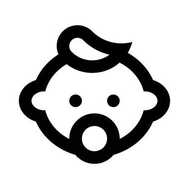 çocuk simgesi, beyaz arkaplanda vektör illüstrasyonu