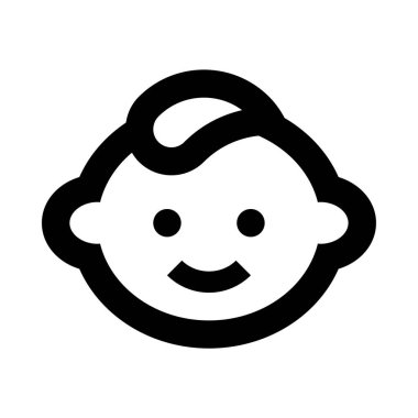 çocuk simgesi, beyaz arkaplanda vektör illüstrasyonu