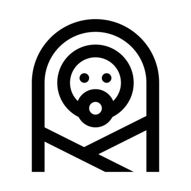 yeni doğan simgesi, beyaz arkaplanda vektör illüstrasyonu