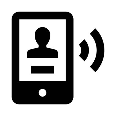 Beyaz arkaplanda telefon arama simgesi, vektör illüstrasyonu  