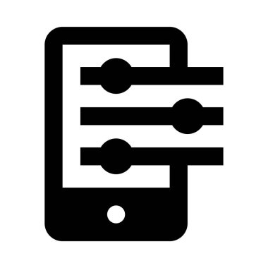 Beyaz arkaplanda ayar simgesi ve vektör illüstrasyonu  