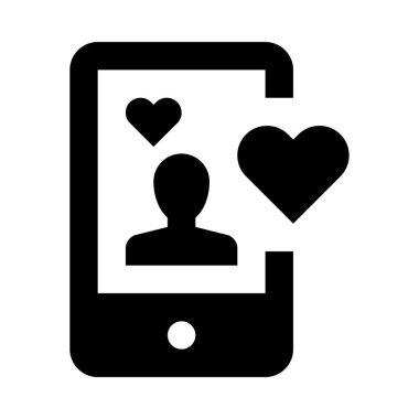 akıllı telefon simgesi, beyaz arkaplanda vektör illüstrasyonu  