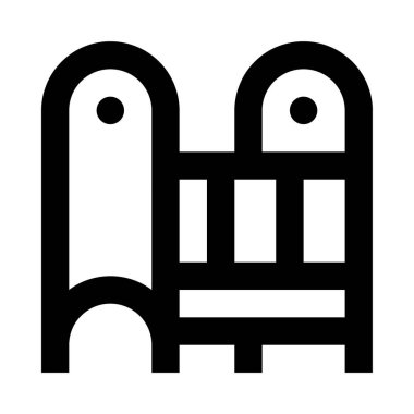 Beşik simgesi, beyaz arkaplanda vektör illüstrasyonu  