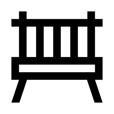 Beşik simgesi, beyaz arkaplanda vektör illüstrasyonu  