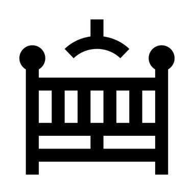 Beşik simgesi, beyaz arkaplanda vektör illüstrasyonu  