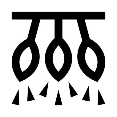 tavan lambaları simgesi, beyaz arkaplanda vektör illüstrasyonu  