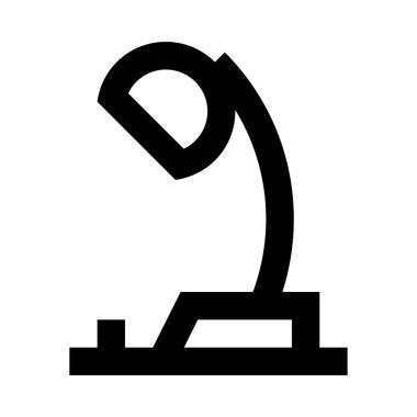 masa lambası simgesi, beyaz arkaplanda vektör illüstrasyonu  