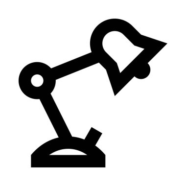 masa lambası simgesi, beyaz arkaplanda vektör illüstrasyonu  