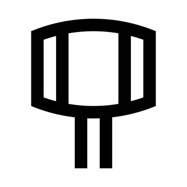 Beyaz arkaplanda balyoz simgesi, vektör illüstrasyonu 