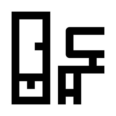 Beyaz arkaplanda bilgisayar masaüstü simgesi, vektör illüstrasyonu 