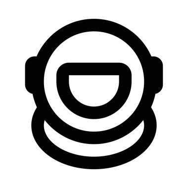 Kask simgesi, beyaz arkaplanda vektör illüstrasyonu 