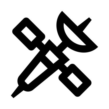 uydu simgesi, beyaz arkaplanda vektör illüstrasyonu 