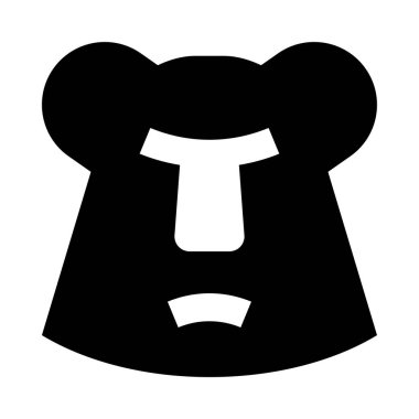 kahverengi ayı simgesi, vektör çizimi beyaz arkaplanda izole edildi   