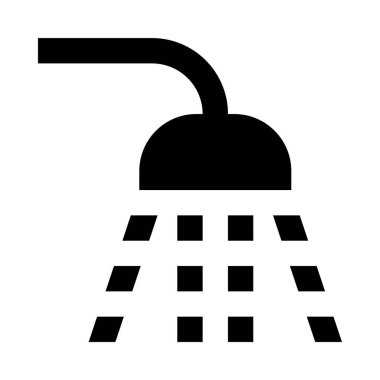 duş simgesi, vektör illüstrasyonu beyaz arkaplanda izole edildi 