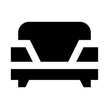 kanepe simgesi, vektör illüstrasyonu beyaz arkaplanda izole edildi   