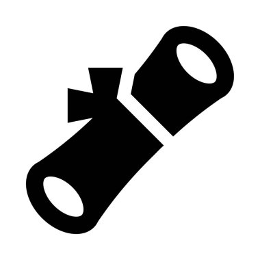 belge rulo simgesi, vektör illüstrasyonu beyaz arkaplanda izole edildi  