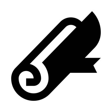 belge rulo simgesi, vektör illüstrasyonu beyaz arkaplanda izole edildi  