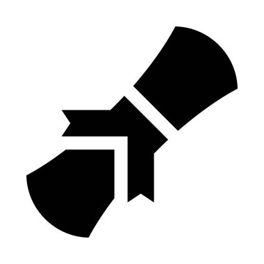 belge rulo simgesi, vektör illüstrasyonu beyaz arkaplanda izole edildi  