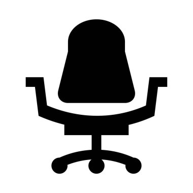 Beyaz arkaplanda izole edilmiş koltuk simgesi ve vektör illüstrasyonu  