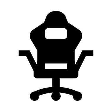 Beyaz arkaplanda izole edilmiş koltuk simgesi ve vektör illüstrasyonu  