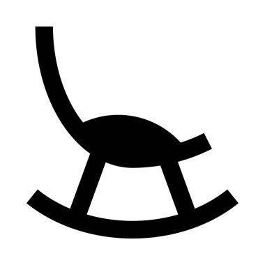 Sallanan sandalye simgesi, vektör illüstrasyonu beyaz arkaplanda izole edildi  