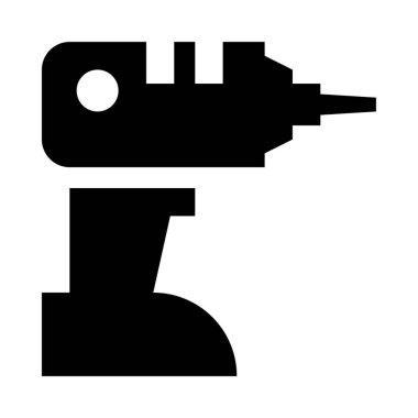 elektrik tornavida simgesi, vektör illüstrasyonu beyaz arkaplanda izole edildi  